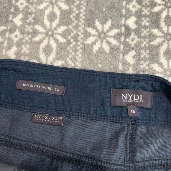 NYDJ Brigitte High Rise Wide‎ Leg Capri Serendipit Blue Wash NWT Size 16 Casual - Picture 4 of 11